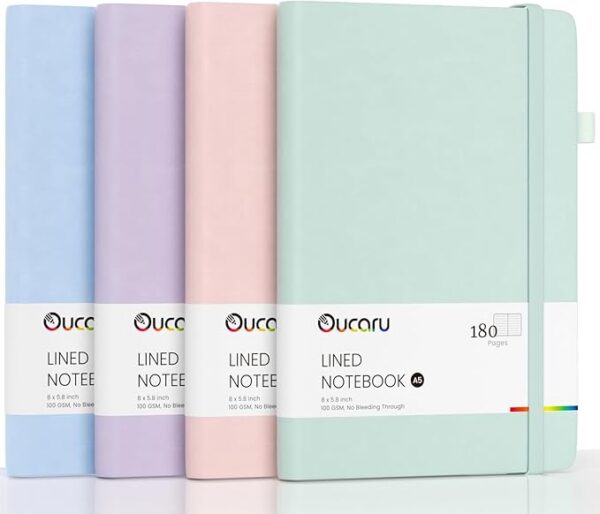 61G9Ovs9CBL._AC_SX679_ Lined Journal Notebook, 4 Pack, 180 Pages.